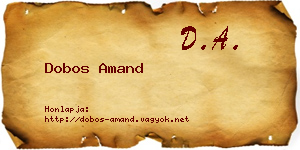 Dobos Amand névjegykártya